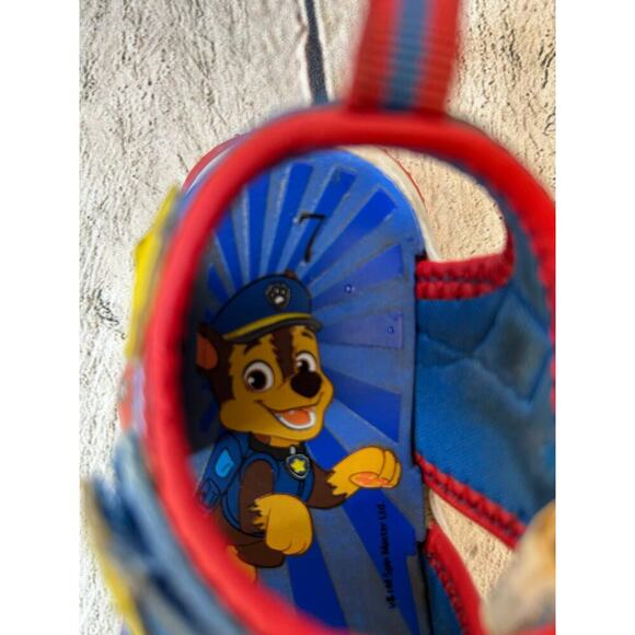 PAW PATROL Boy’s Lighted Open Toe Sandals / Size: 7 - Picture 11 of 12